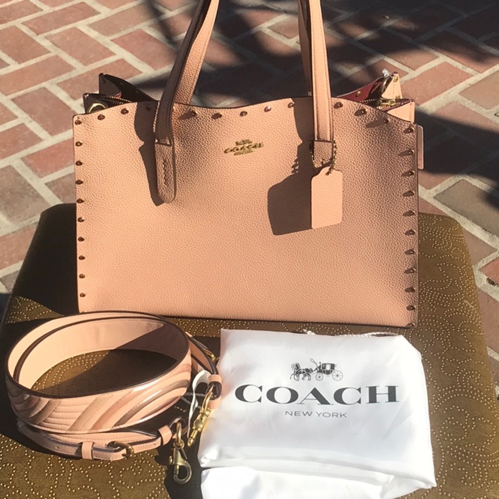 Coach Charlie blush with rhinestone